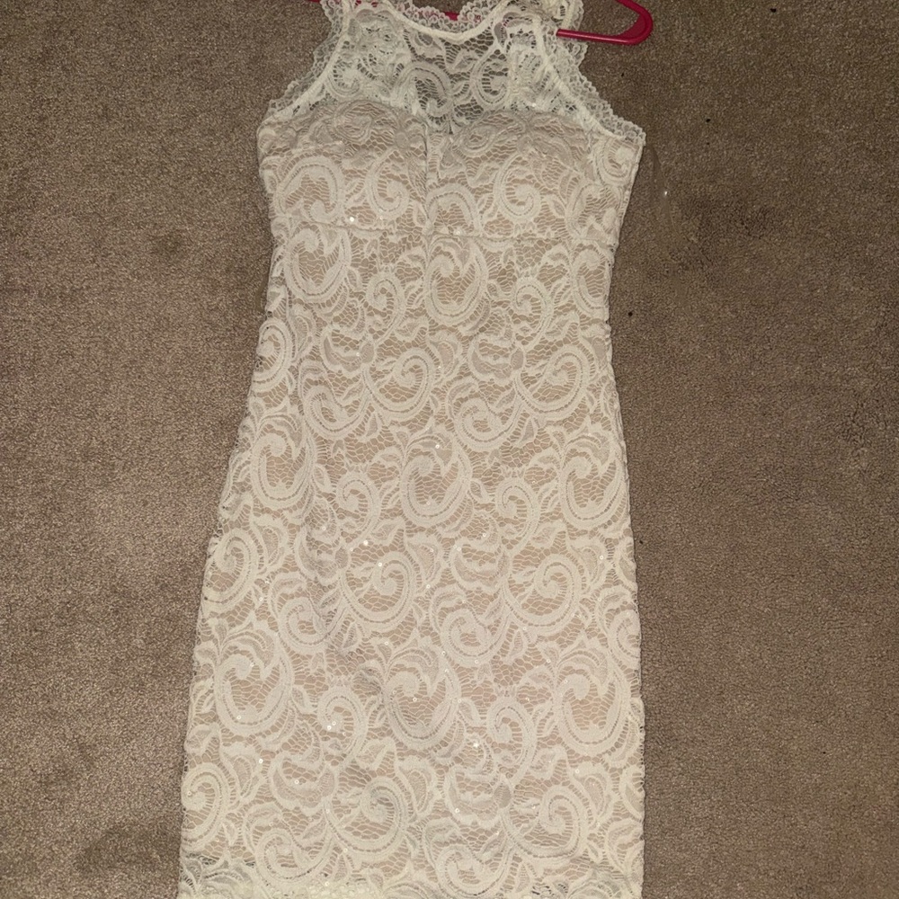 Elegant Lace Dress in Cream